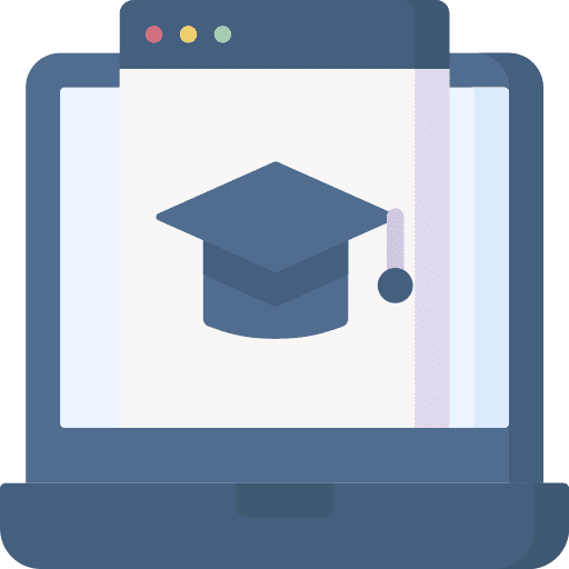 Graduation computer study graduation cap icon