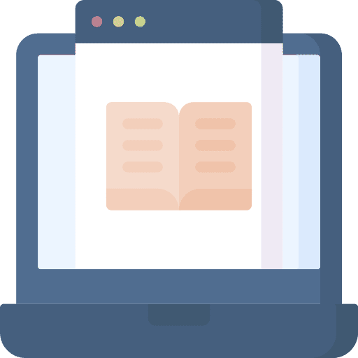 Online learning book online learning education icon