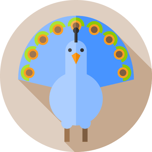 Peacock fauna animals peacock icon