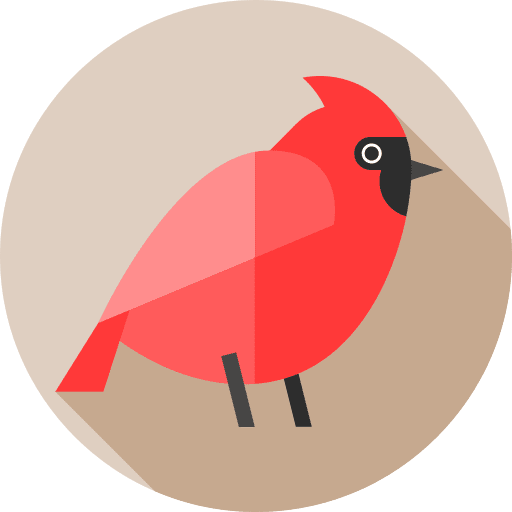 Northern cardinal fauna animal kingdom wildlife icon
