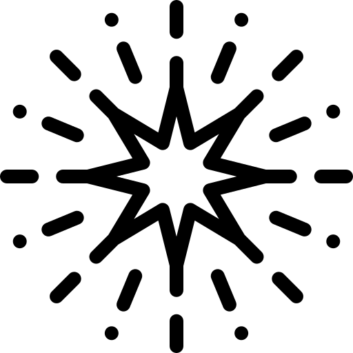 Star fireworks sparkle astronomy icon