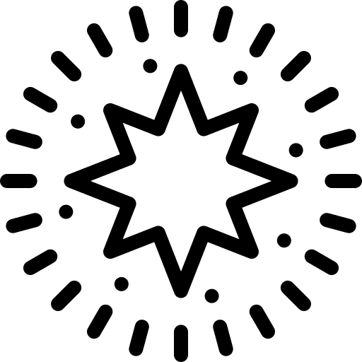 Star shine shapes and symbols fireworks icon