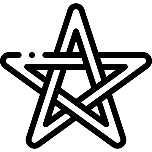 Pentacle star halloween magical icon