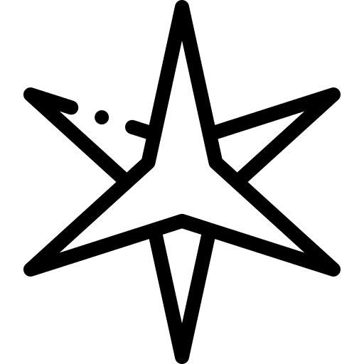 Star astronomy star shapes and symbols icon