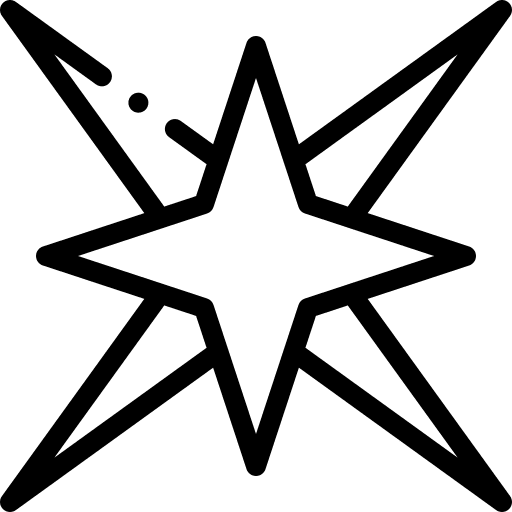 Star astronomy star shapes and symbols icon