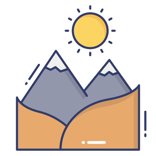 Desert heat sand nature icon