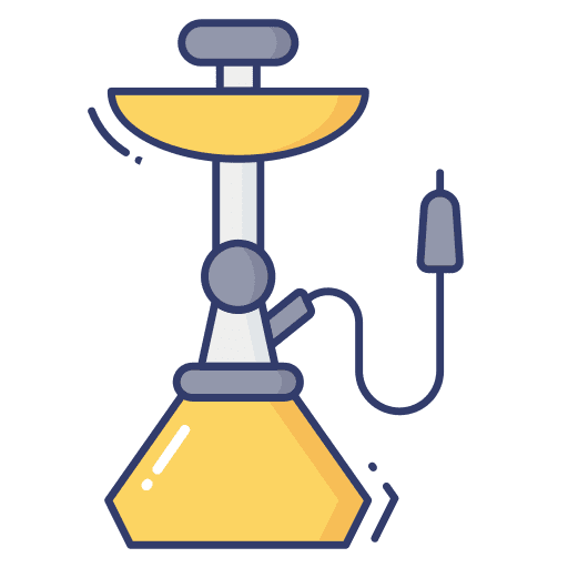 Hookah smoking tobacco pipe icon