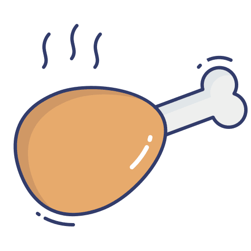 Chicken leg leg meat roast chicken icon