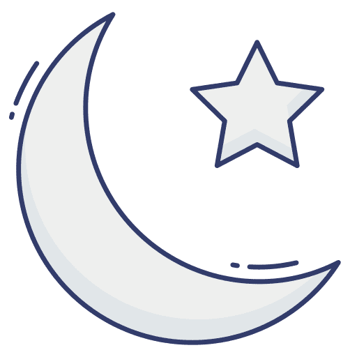 Half moon islam muslim moon icon