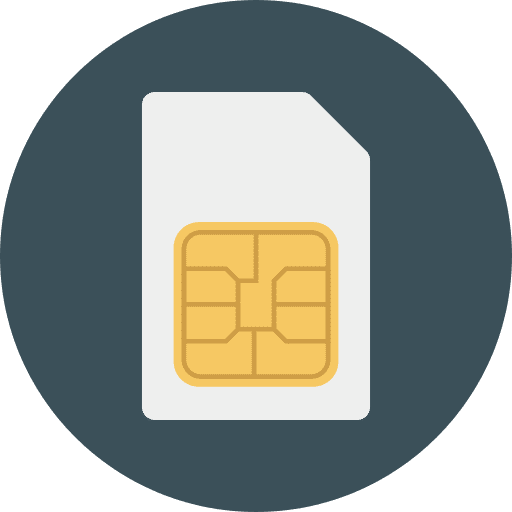 Sim card data sim card phone icon