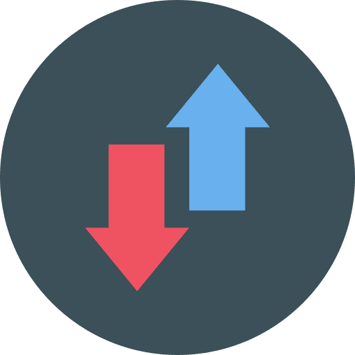 Transfer up and down arrows direction transfer icon