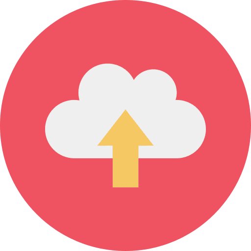 File upload up arrow cloud storage cloud icon