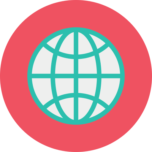 Globe grid internet globe network icon