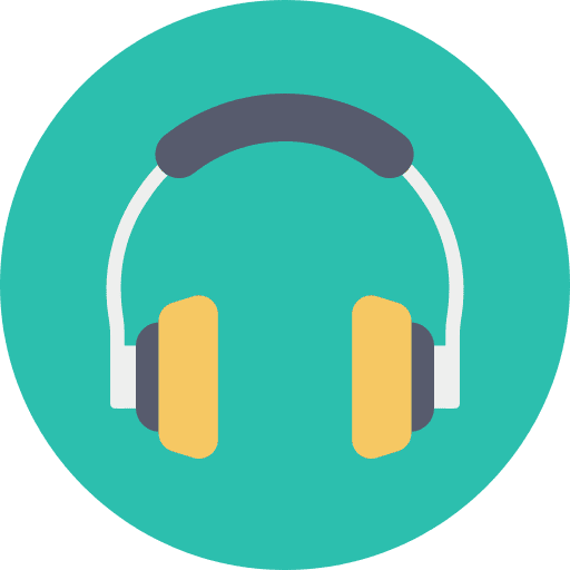 Headphone music player communications headphone icon