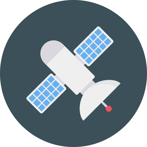 Satellite communication satellite space icon