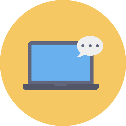 Laptop screen laptop laptop screen chat icon