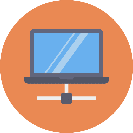 Laptop screen laptop screen user network icon