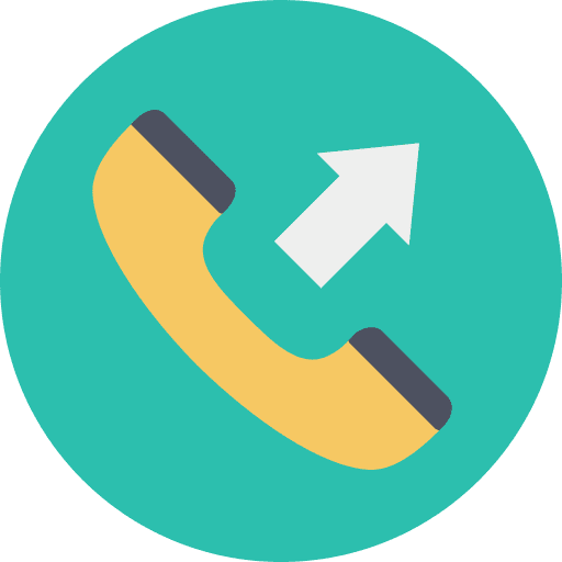 Outgoing call outbound phone receiver communication icon