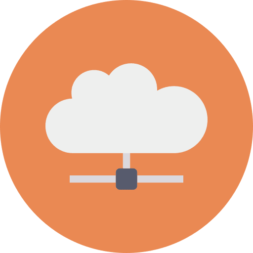 Cloud computing technology network cloud icon