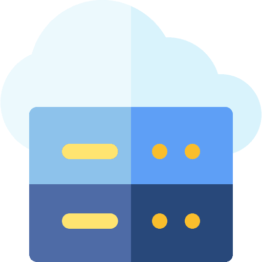Cloud data web hosting cloud data icon