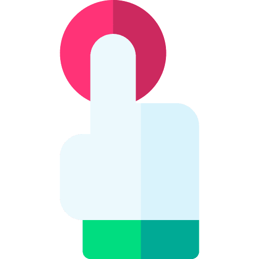 Button finger hands and gestures push button icon