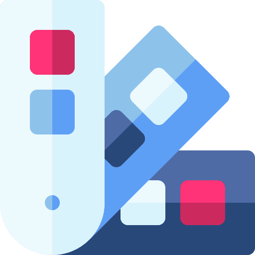 Color palette color sample design art and design icon