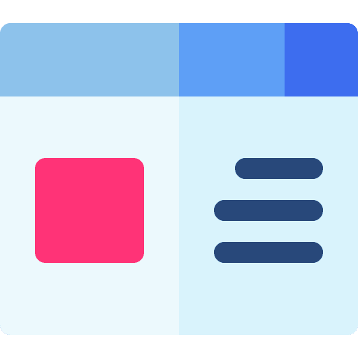 Landing page website web form browser icon