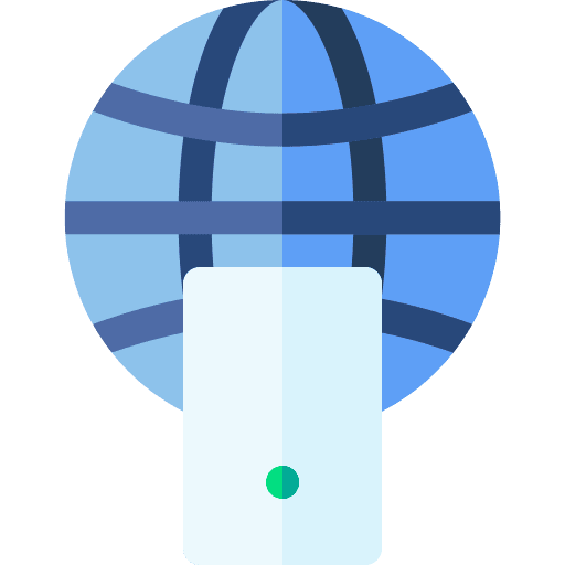 Internet communication worldwide earth globe icon