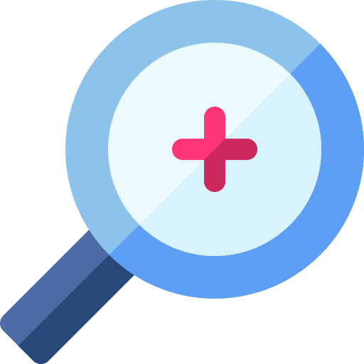 Seo seo and web add loupe icon