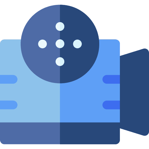 Video camera film recording technology icon