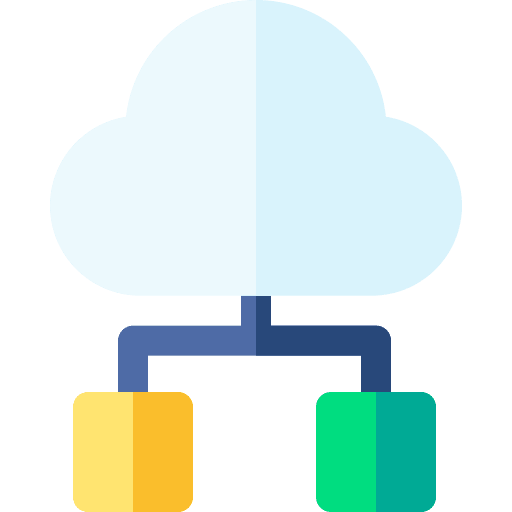 Cloud computing networking multimedia cloud computing icon