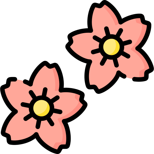 Sakura japanese gardening spring icon
