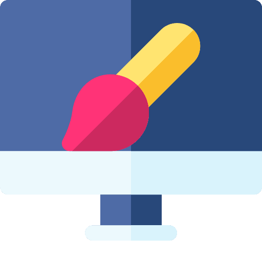 Web design monitor web design screen icon