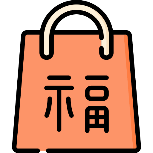 Fukubukuro cultures luck fortune icon