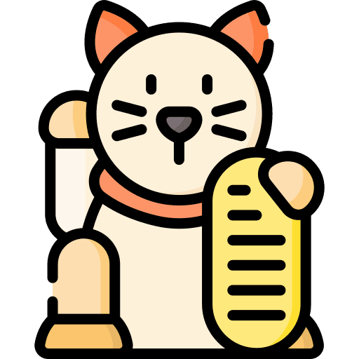 Maneki neko cat japan toys icon