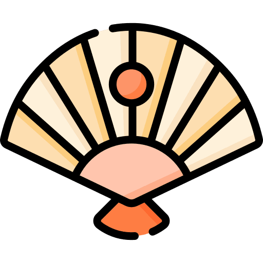 Fan japanese traditional fan icon