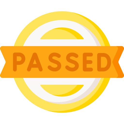 Passed passed badge verified icon