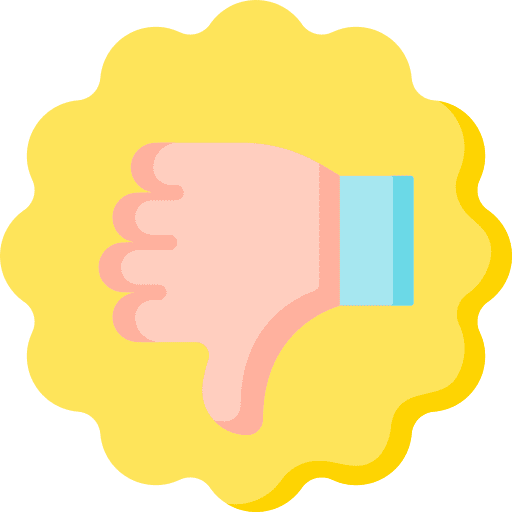 Bad feedback voting marketing icon
