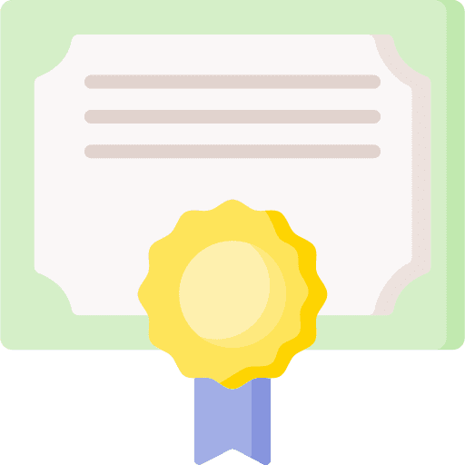 Certificate education quality diploma icon