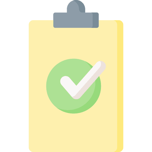 Passed files and folders clipboard verification icon
