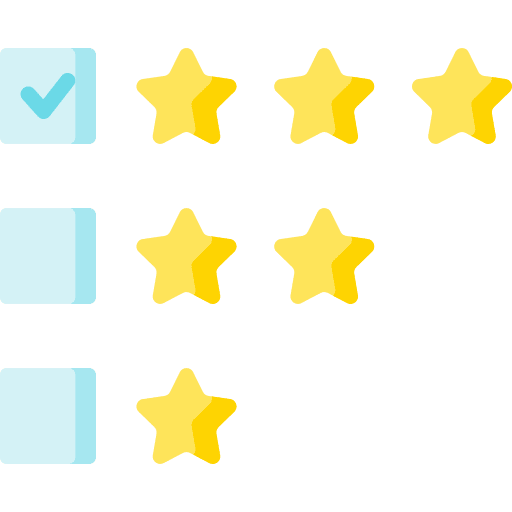 Rate review feedback star icon
