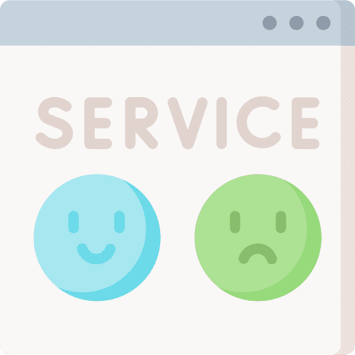Service quality control feedback browser icon