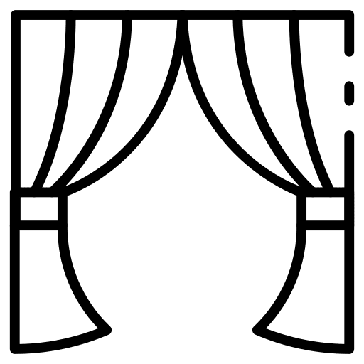 Curtain decoration curtain furniture and household icon