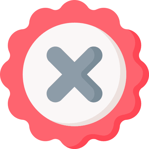 Label quality control delete cross icon