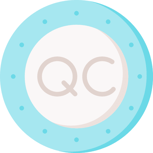 Quality control control system badge shipping and delivery icon