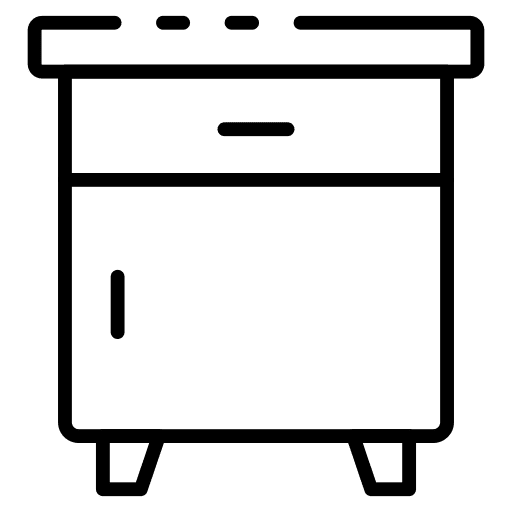 Bedside table furniture and household bedside table drawer icon