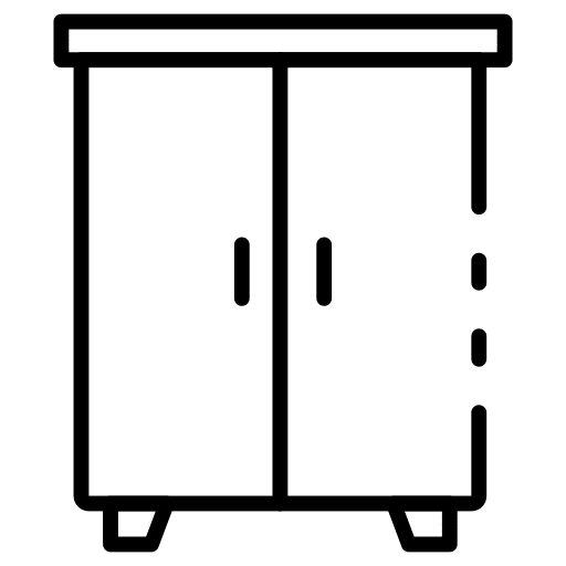 Cabinet closet furniture and household cabinet icon