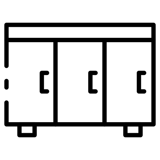 Cabinet furniture and household cabinet house things icon