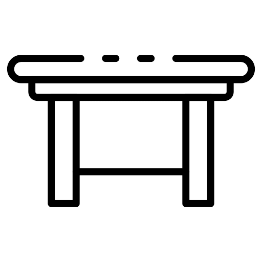 Dining table furniture and household house things interior icon