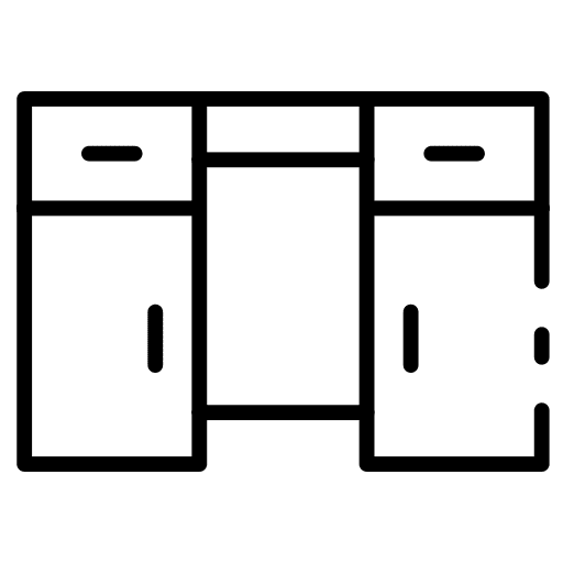 Table drawer table furniture and household icon